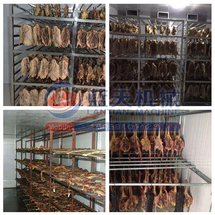 板鴨烘干機(jī)試機(jī)現(xiàn)場(chǎng)